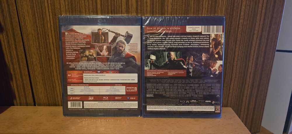 Filmy blu ray Thor / Thor Mroczny świat 3d nowe folia
