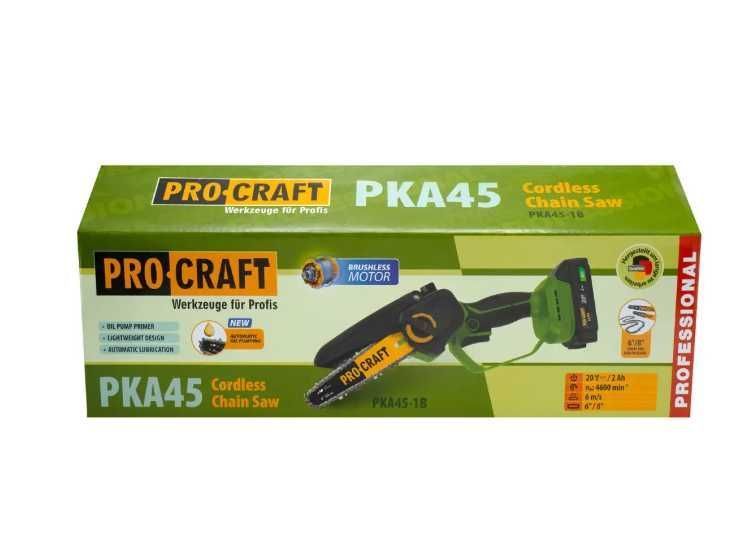 Пила ланцюгова акум. (з 1 АКБ та зар.пристр.) картон PROCRAFT PKA45