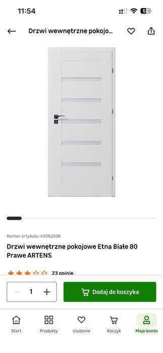 Nowe drzwi pokojowe białe Artens