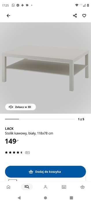 Rezerwacja Stolik IKEA duży