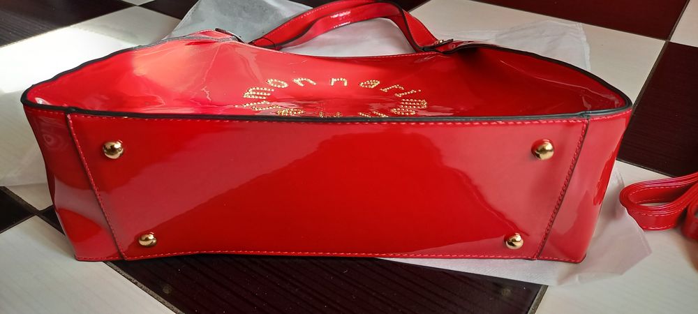 Cudna Torba monnari czerwona nowa