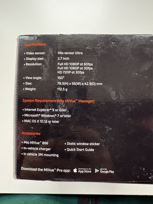 Wideorejestrator MiVue 866 Night Vision