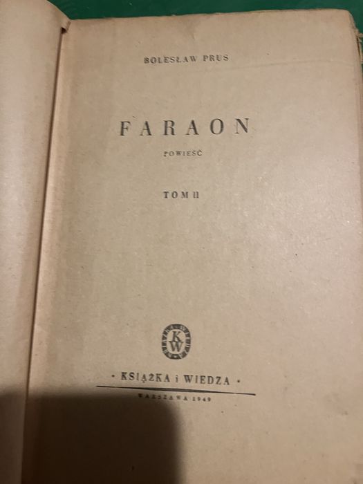 faraon tom.2 1949 biblioteka chlopskiej drogi