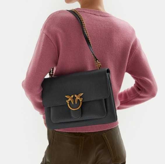 Torebka PINKO Love One Soft Big AI 24-25 PLTT 104527 A29Q Czarny