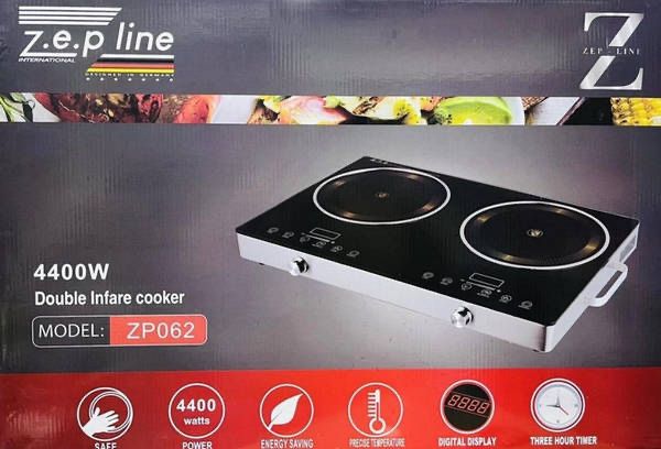 Электрическая Инфракрасная Двухкомфорочная Плита Zepline 062 4400WATT