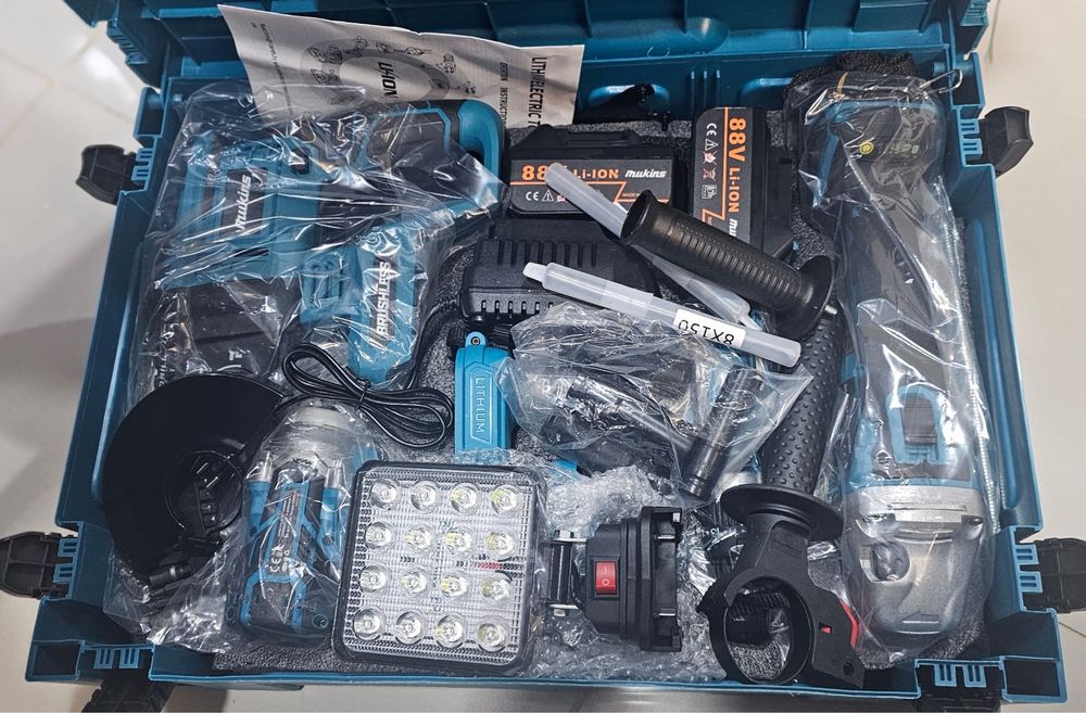 Kit de maquinas profissional motor brushless compativel makita
