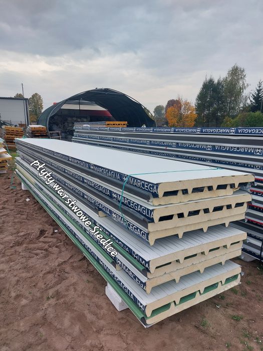 Płyta warstwowe dachowa 40mm RAL 7016 I gat NOWE/transport Polska