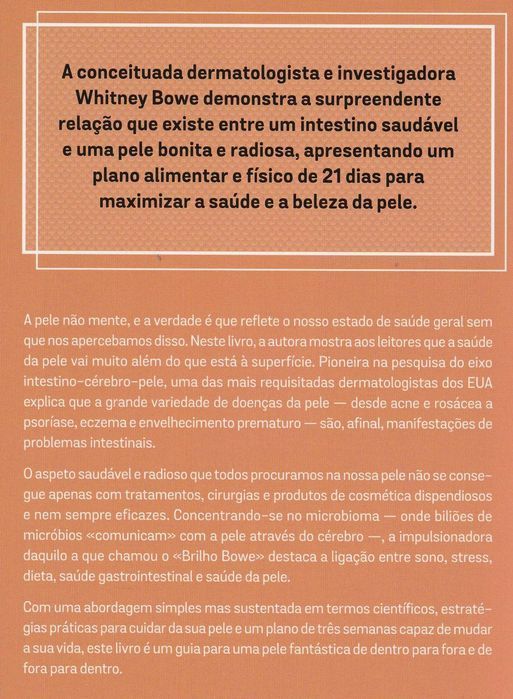 Livro Cuidar da Pele de Dentro para Fora de Whitney Bowe [Portes Inc]