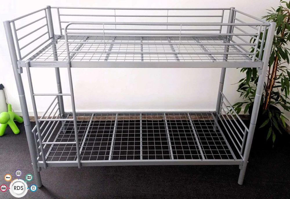 Łóżko metalowe piętrowe Łóżka wojskowe hostelowe domowe 90x200 cm