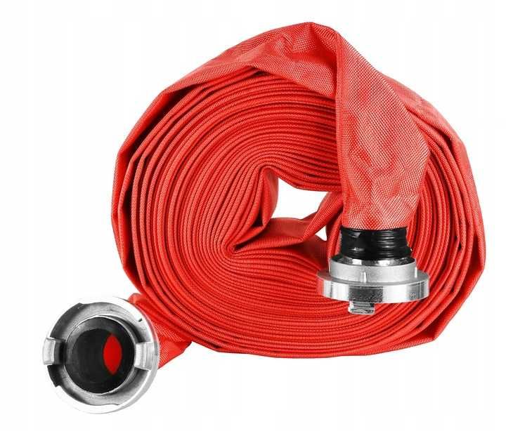 Wąż strażacki 30m 2'  czerwony do wody brudnej, czystej, szamba