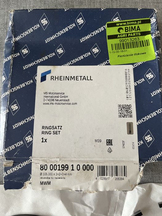 Pierścienie tłokowe do ciagnika Renault Fendt