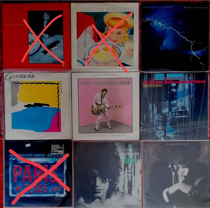 LPs, maxis e singles em vinil, e CDS