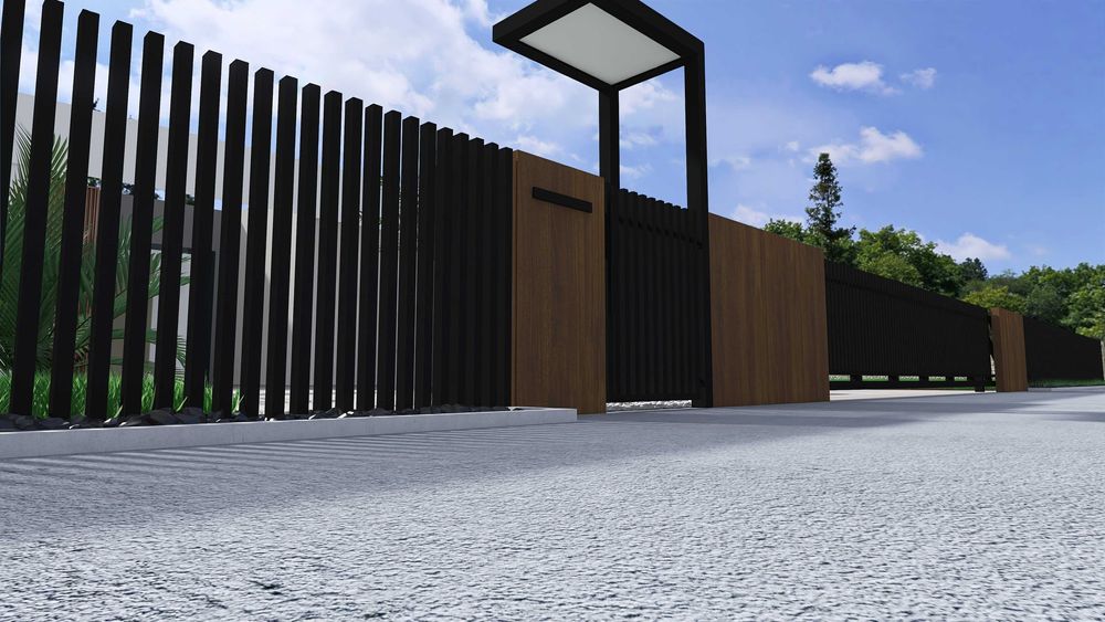 Ogrodzenie Grzebieniowe Pionowe nowoczesne ogrodzenie - Vertical