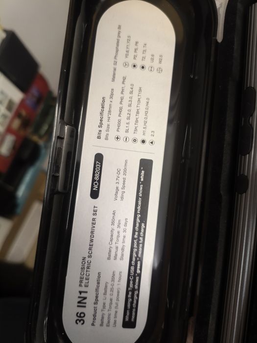 Электронная отвёртка набор Люк класса 36+1 павербанк подставка .