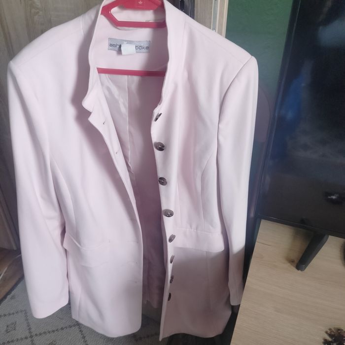 Płaszcz wiosenny jasnoróżowy damski Ashley Brooke XXL