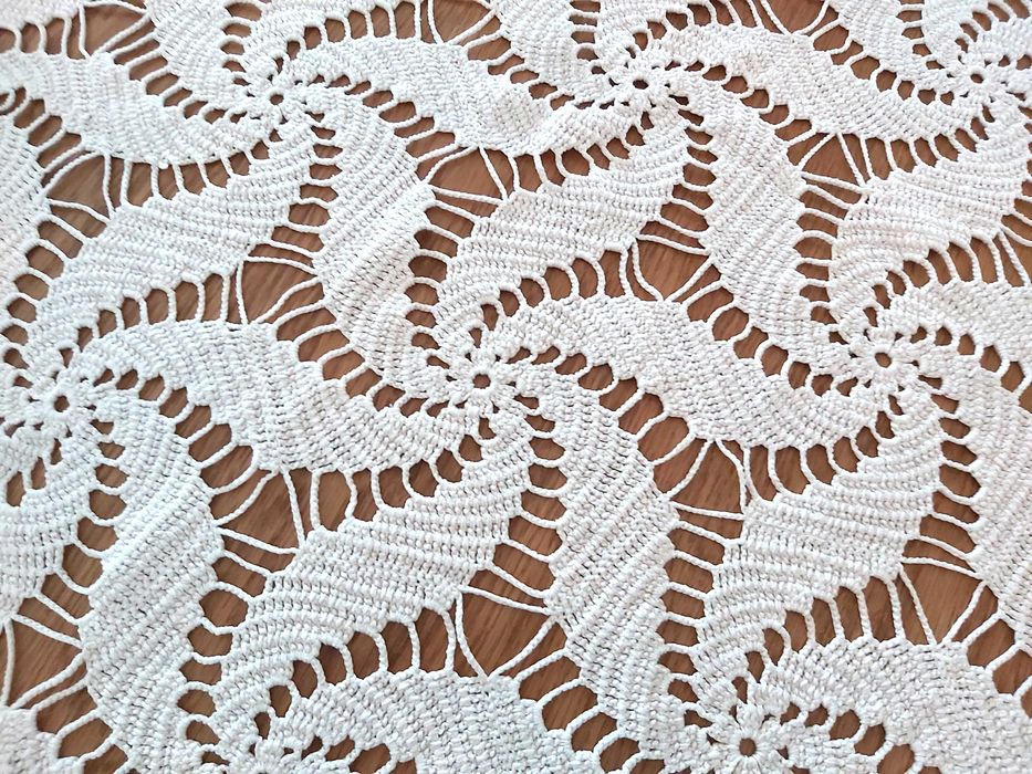 Toalha Renda Linha Grossa Antiga
