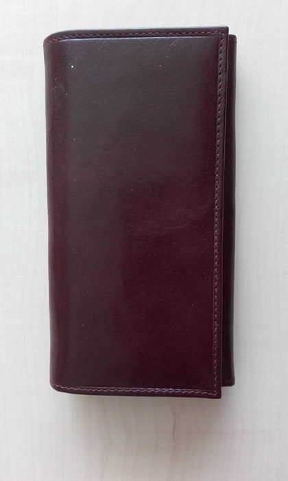 Portfel damski / portmonetka, kolor burgundowy, skóra naturalna, nowy