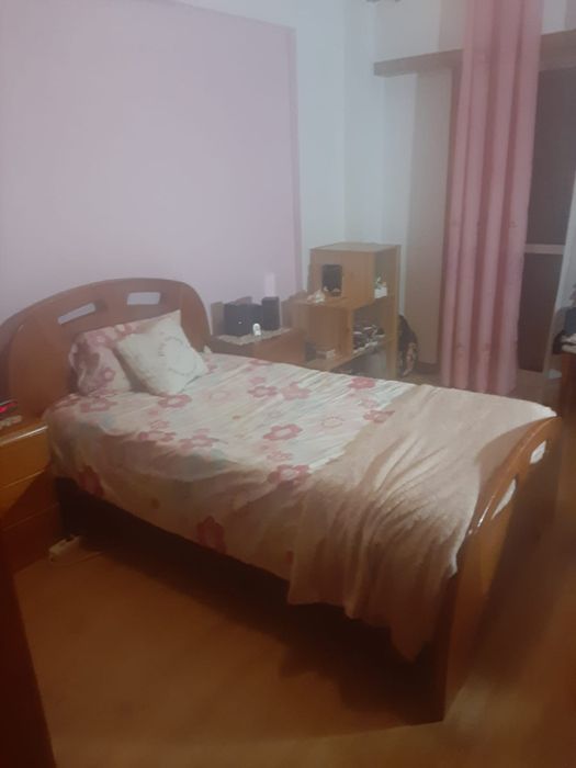 Cama individual cor cerejeira
