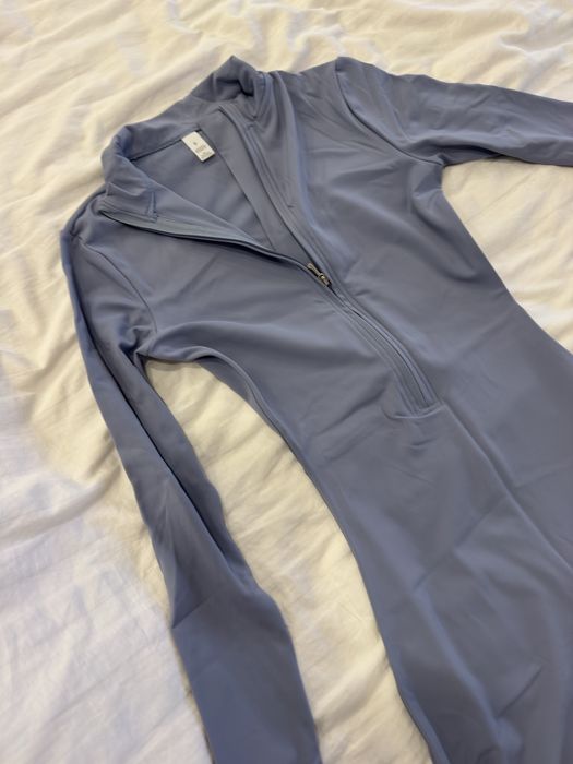 Блакитний голубий комбінезон  костюм цільний для спорту йоги пілатесу