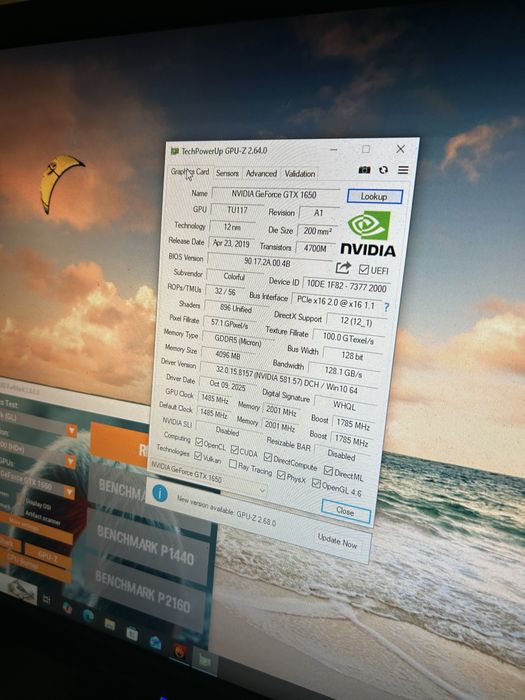 GTX 1650 4Gb Colorful Відеокарта (тести)