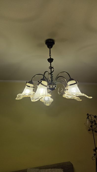 Komplet lamp wisząca i stojąca