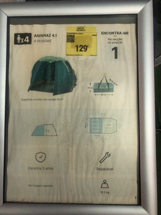 Tenda campismo Arpenaz 4.1 , usada uma unica vez “Como Nova “