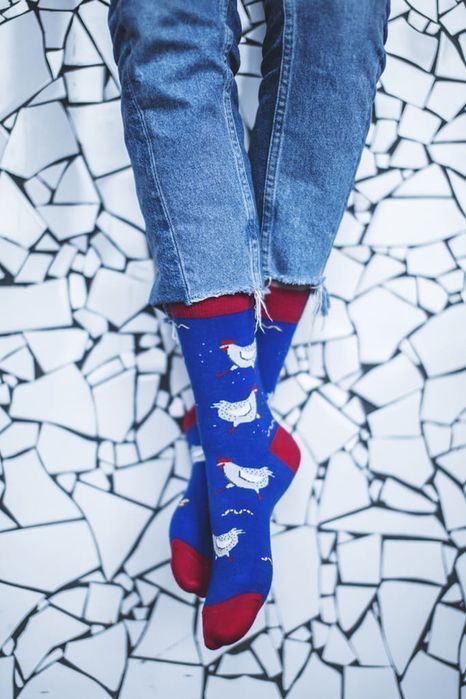 Kolorowe skarpetki - Kurki 42-46