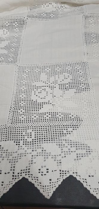 Toalha renda e linho