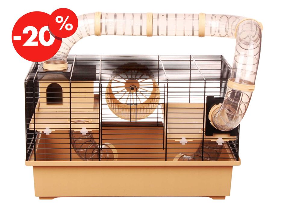 Duża Klatka Dla Chomika Gryzoni Myszy Tunel Domek Klatka Wybieg OKAZJA