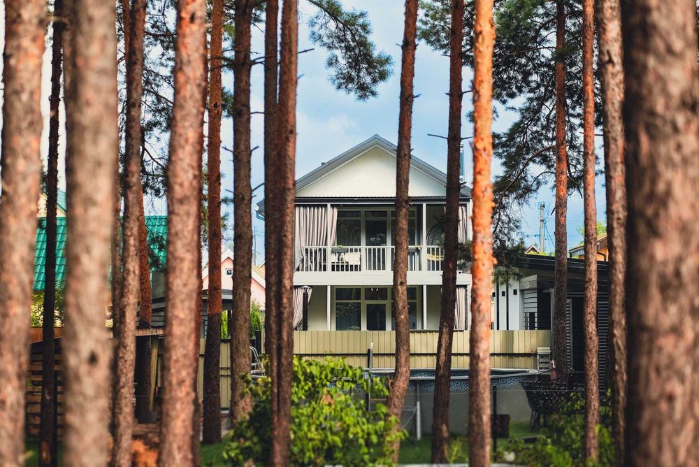 Подобова оренда будинків у лісі з чаном та лазнею, приватна територія
