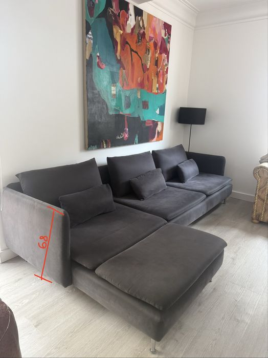 Sofá Ikea cinzento grande