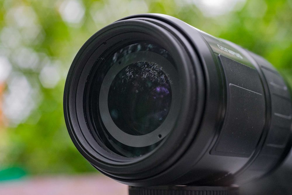 Olympus AF Zoom 70-210mm f3.5 Macro OM obiektyw filtr pokrowiec osłona