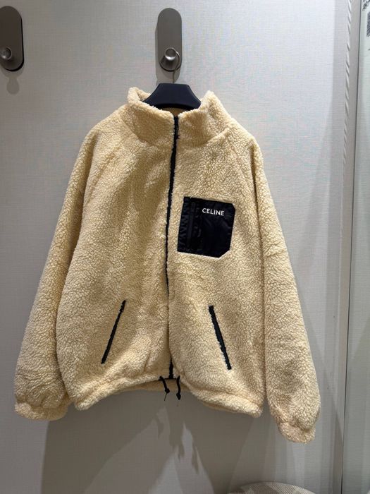 Celine Teddy Fleece Jacket / Куртка-тедді бежева