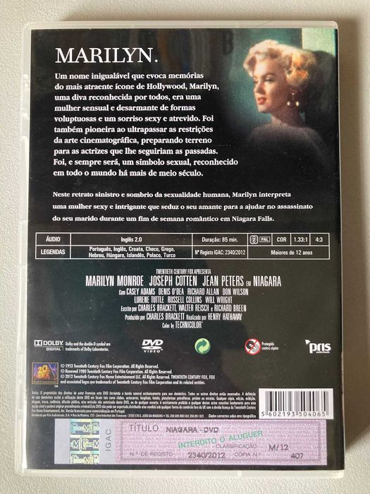 [DVD] Niagara c/ Marilyn Monroe