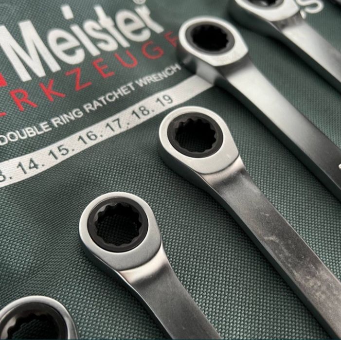 Накидные ключи с трещоткой удлинённые GUT MEISTER 02010 набор ключей10