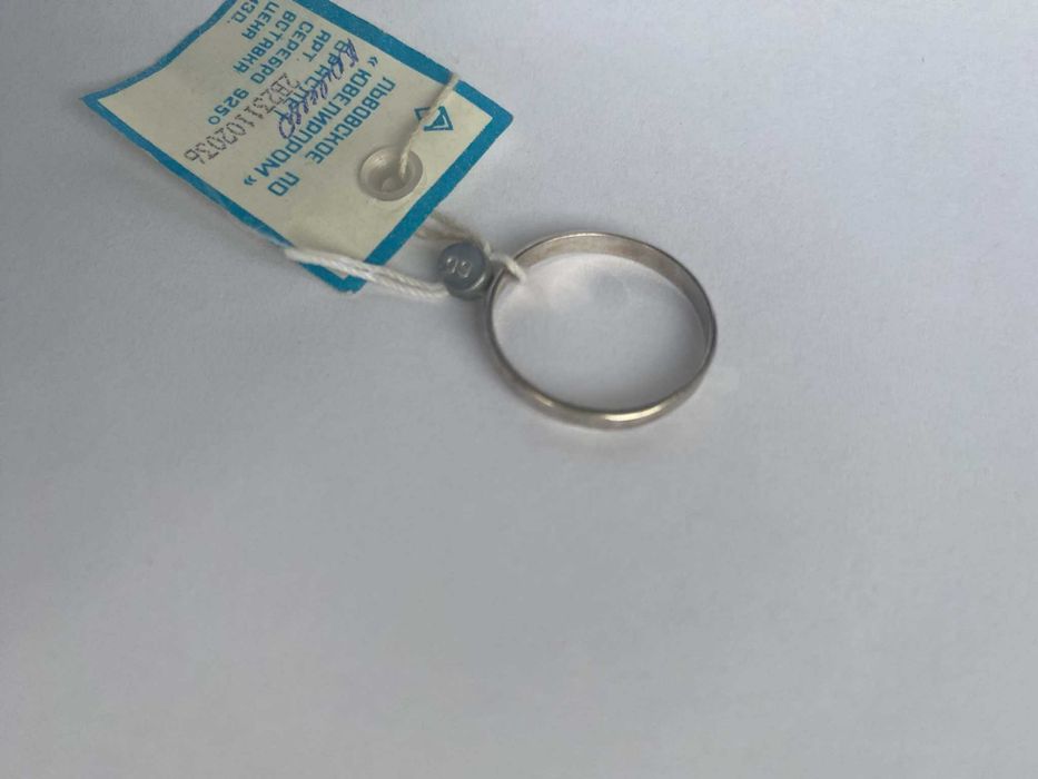 НОВА срібна обручка 925проба 18розмір