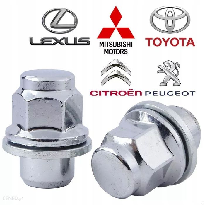 TOYOTA AKRĘTKI DO FELG ALUMINIOWYCH M12x1.5 KOMPLET 20 SZTUK NOWE