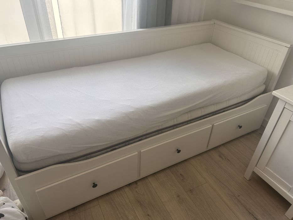 Łożko ikea białe drewniane