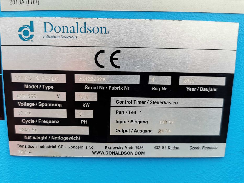 Odciąg pyłu,wyciąg dymu,filtr samoczyszczący Donaldson Torit