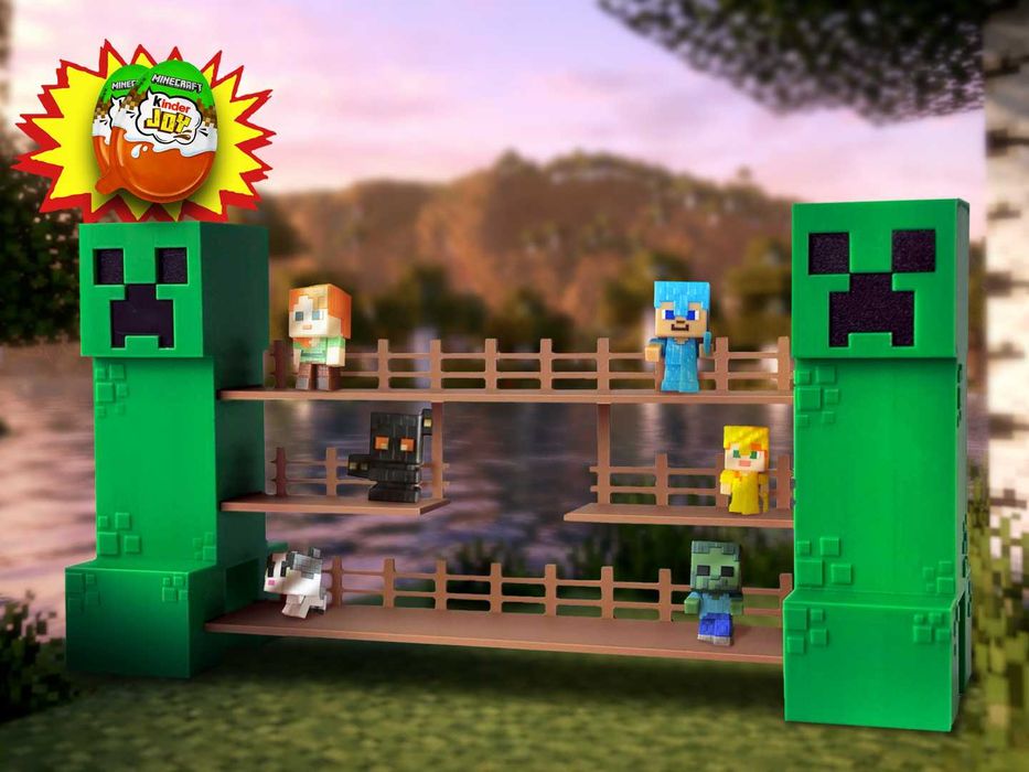 Поличка для фігурок Kinder Joy Minecraft (3D-друк)
