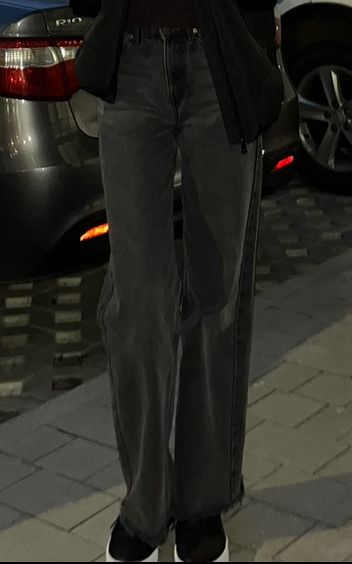 Сірі прямі джинси (за 2 пари доставка у подарунок)