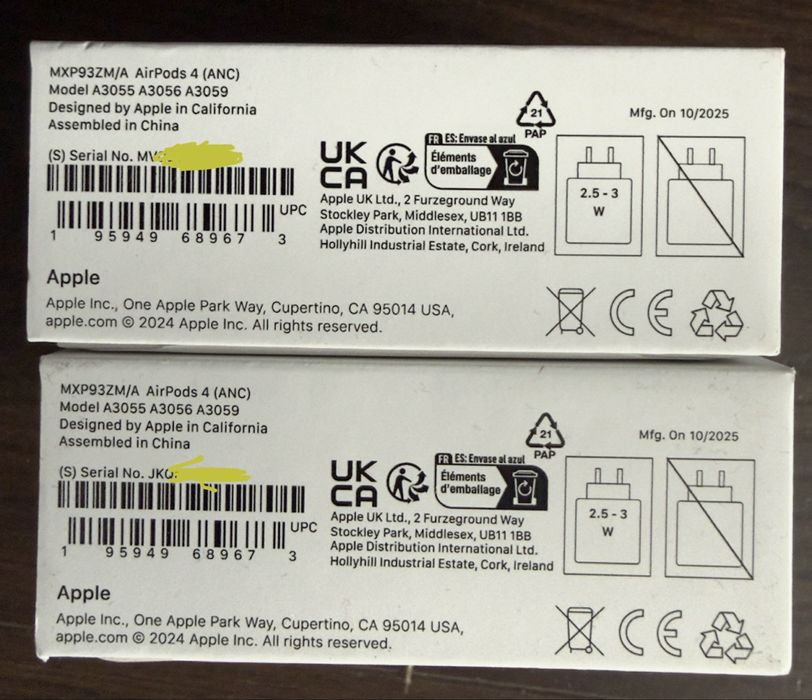 2x Airpods 4 w/ Noise Cancelling