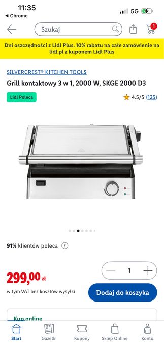 Grill elektryczny lidl