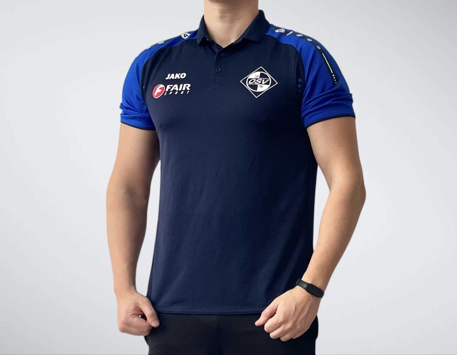 Спортивная футбольная (XL) футболка синяя Jako