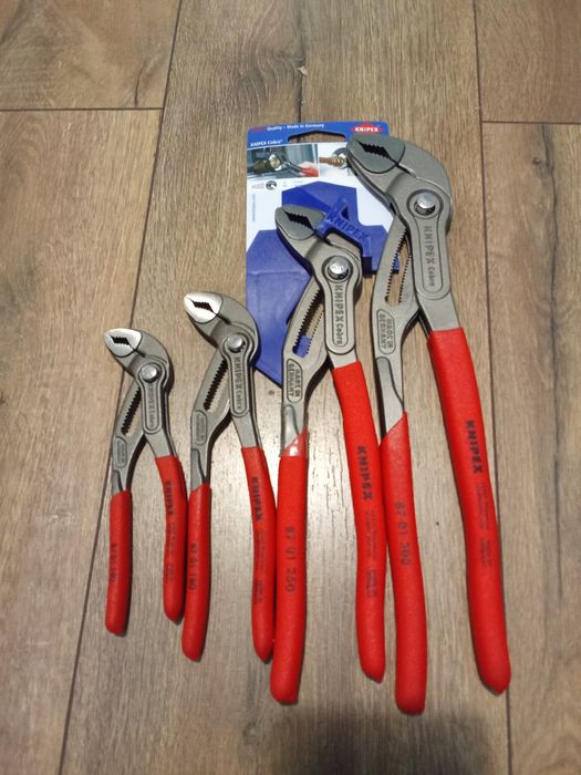 Knipex cobra zestaw 4 sztuk nowe oryginał