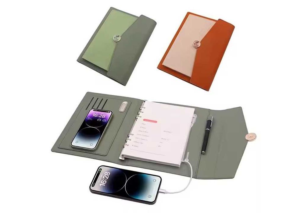 Клатч - смарт щоденник блокнот з зарядкою, Power Bank, USB-флешкою