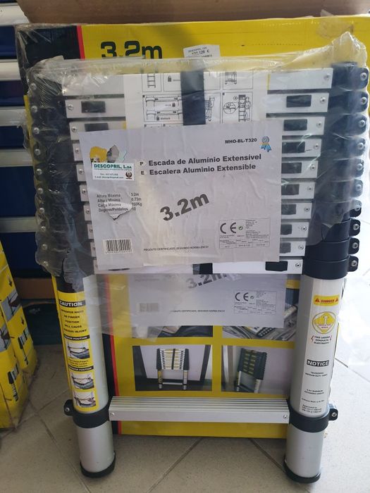 Escada telescópica alumínio novas