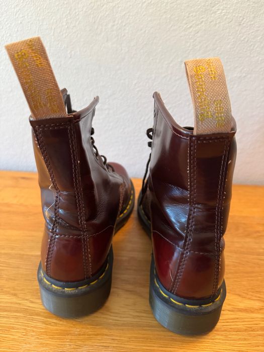 Dr Martin cherry red vegan Boots