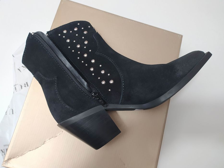 Botas pretas camurça Ruika 37 NOVAS