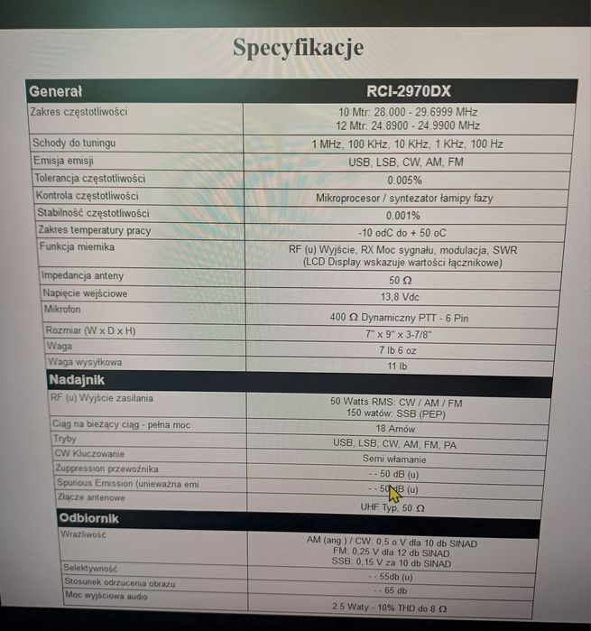 Cb radio Renger RCI-2970DX